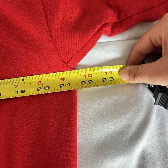 Vintage 90s Mickey Mouse Disney Pullover Hoodie Womens Medium M Red Hanes - Picture 3 of 6